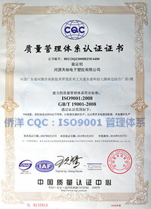 僑洋實業CQC證書